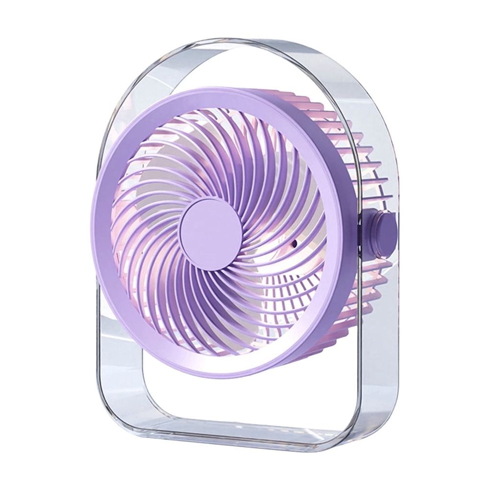 5-Speed USB Rechargeable Desk Fan - Quiet & Portable, 360° Rotation, Multifunctional for Home & Office Use, Perfect for Camping & Nightlight