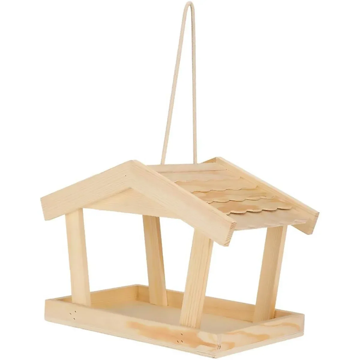 Bird Feeder Wooden For Outside Hanging Birds House Outdoor Wild Garden Decors — image 2