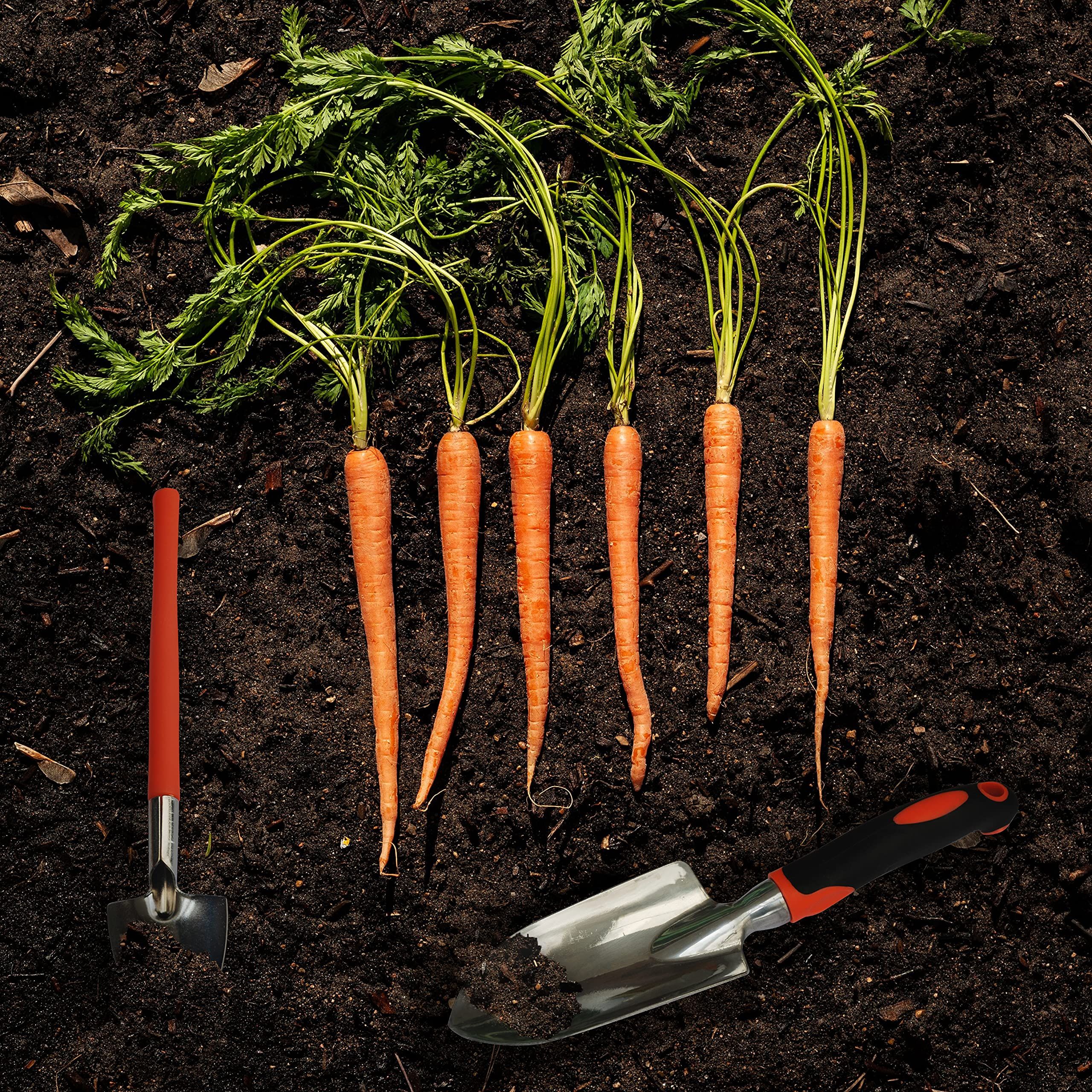 Garden Tools Set - 13 Pieces Heavy Duty Ergonomic Handle Gardening Tools with Carrying Case, Rake, Shovel, Sprayer, Pruning Saw — image 4