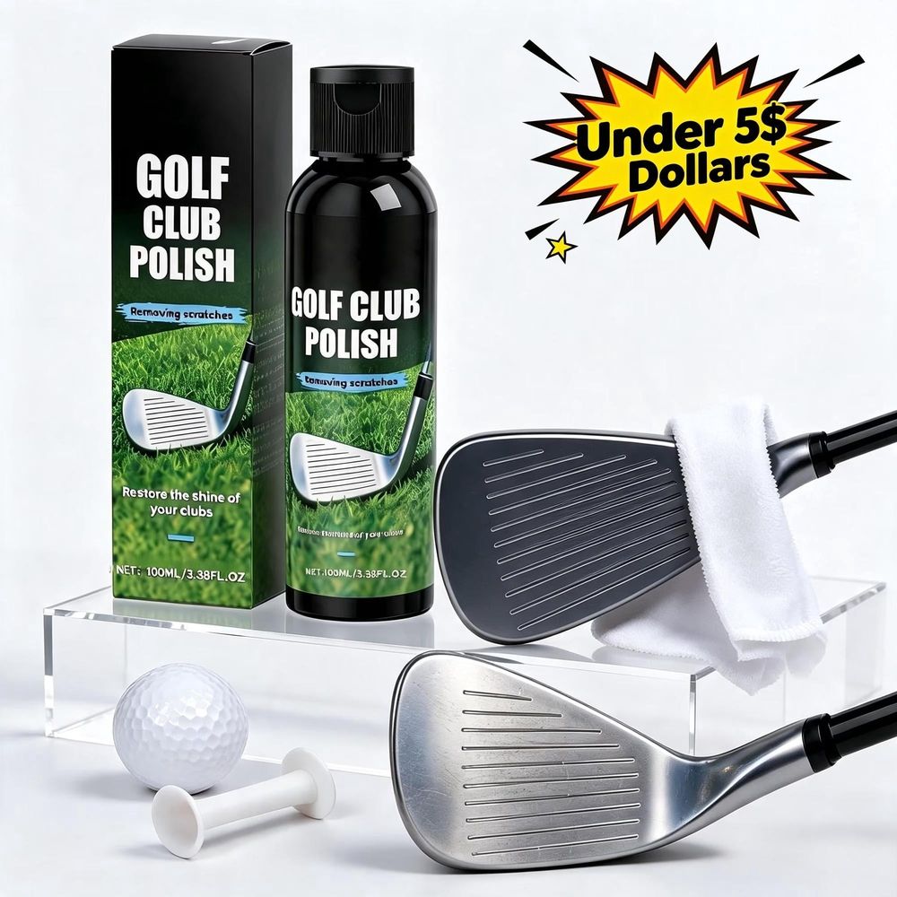 Golf Club Polish And Cleaner Spray, Rust And Scratch Remover, Easy-To-Use Polishing Kit For Golf Clubs, Restores Shine And Appearance, 100ml