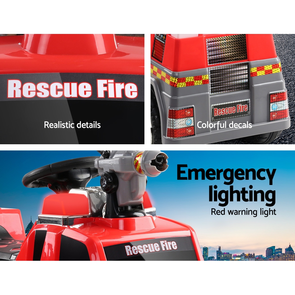 Rigo Kids Electric Ride On Car Fire Engine Fighting Truck Toy Cars 6V Red โ image 6