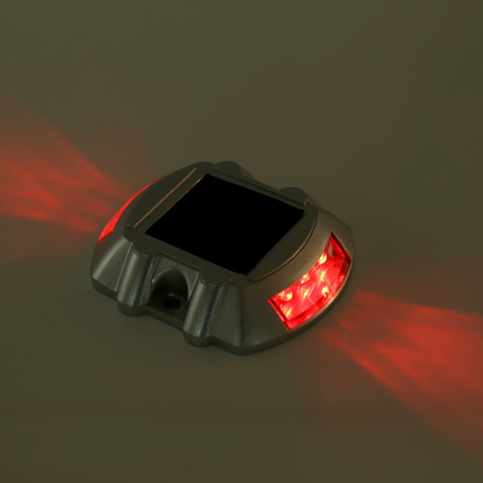 Casting Aluminum Solar Power 6 LED Outdoor Waterproof Driveway Pathway Light Road Lamp (Red) — image 6