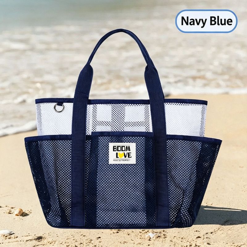 Large Mesh Beach Tote Bag, Beach Travel, Pool Gym, Hold Towel Swimwear Toiletries โ image 2