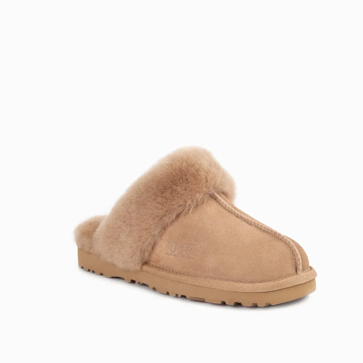 Ugg Slippers Premium Australia Sheepskin Unisex Scuffette Suede (Unisex Cow Suede) (BRONZE, EU37)