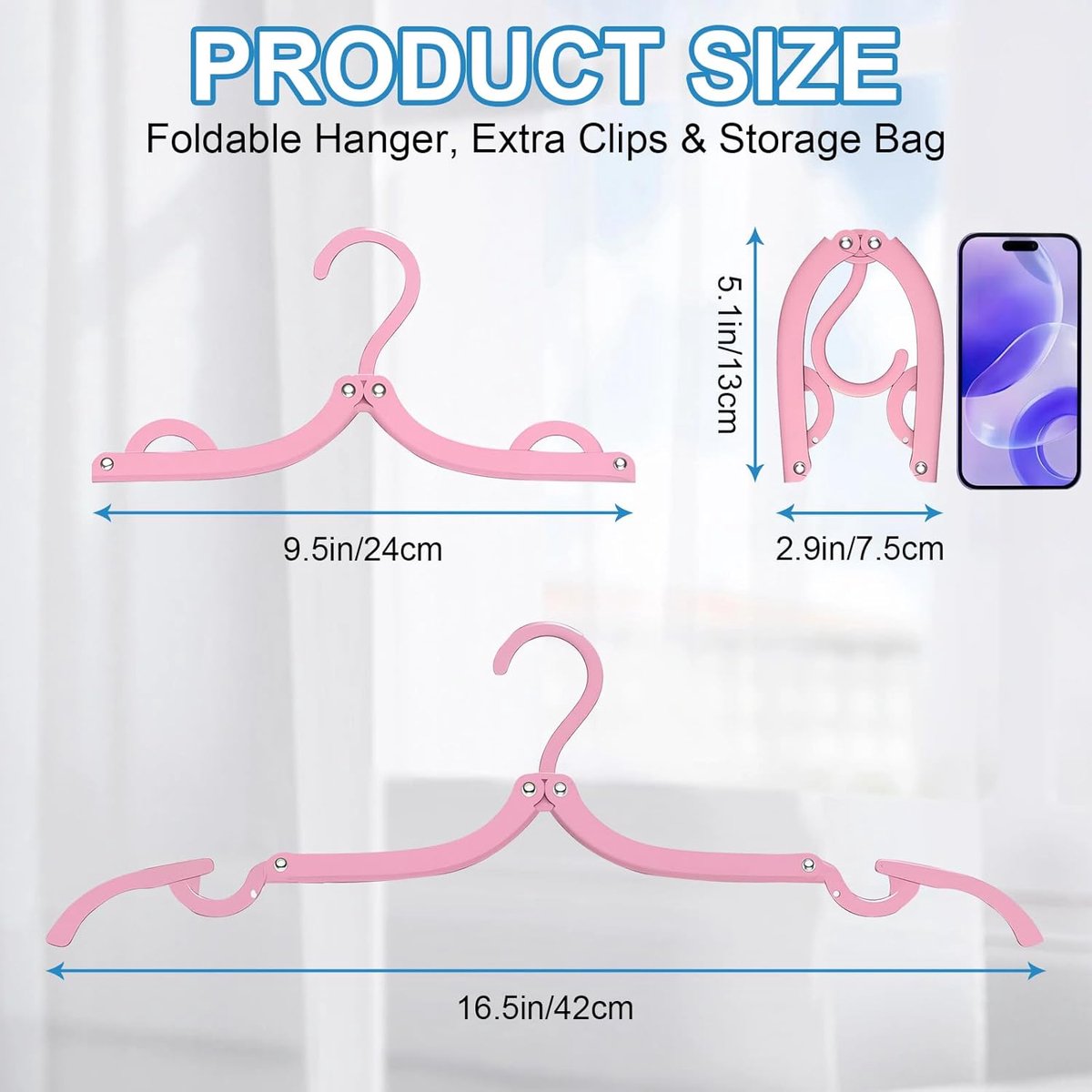 10-Piece Travel Clothes Hanger - Portable Folding Clothes Hanger - Folding Clothes Rack โ image 5