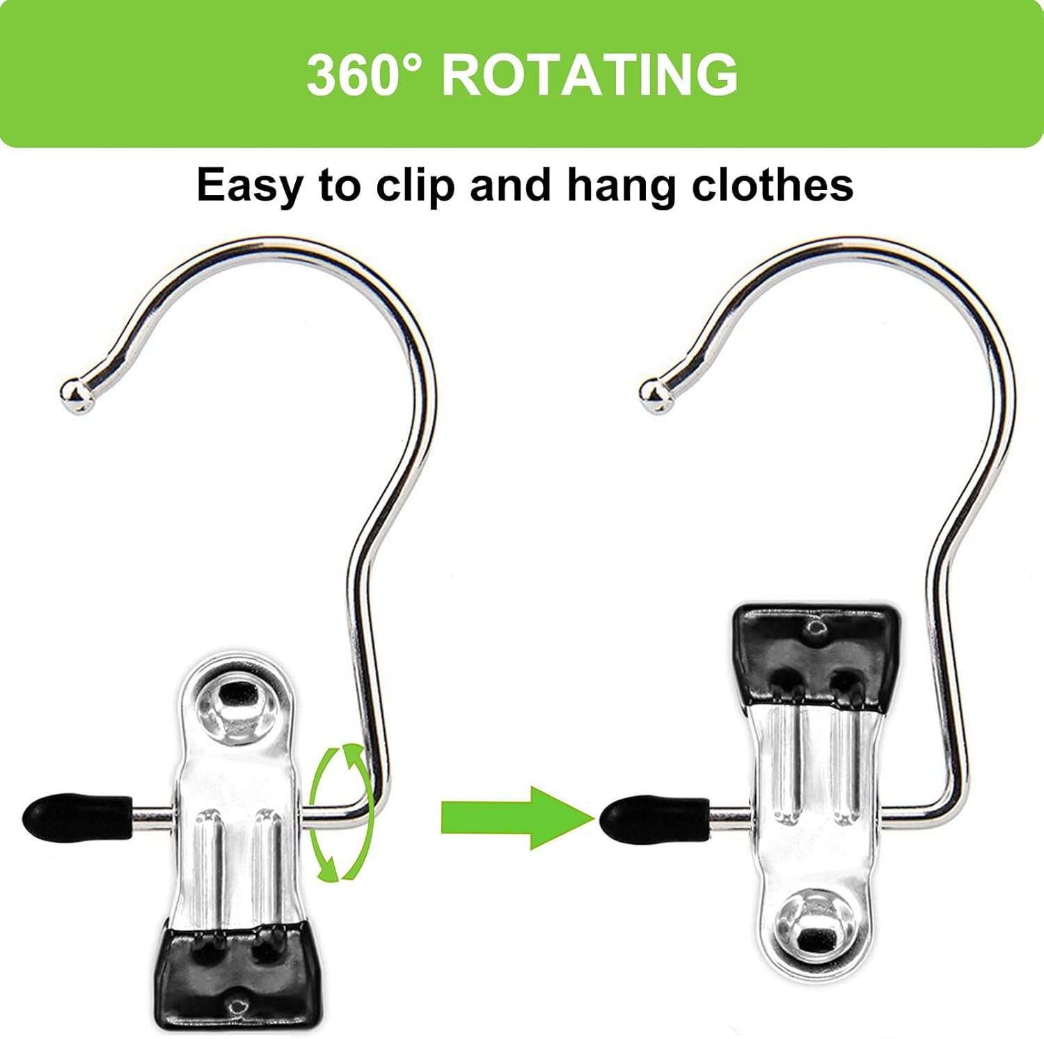 30 Pack Laundry Hooks Hanging Clips Clothes Pins Closet Hanger Organizer + Snap Button Kit with Snaps Pliers, 240 Sets Plastic Snaps for Fabric — image 4