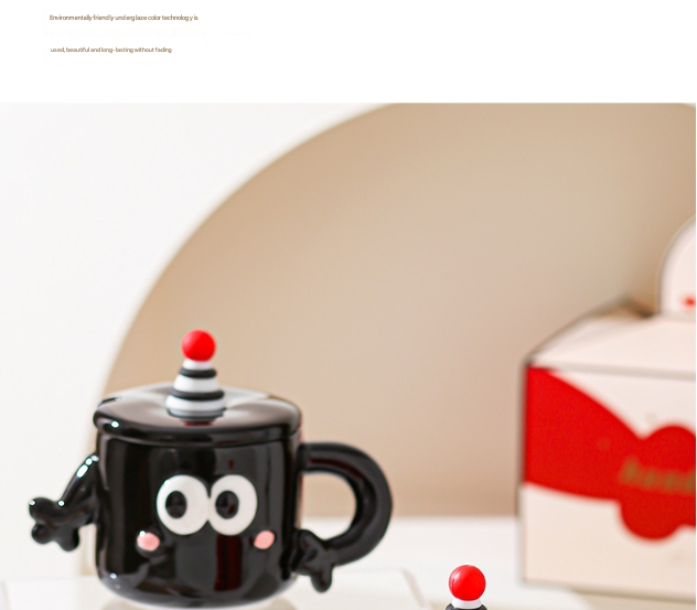 Black Quirky Ceramic Couples Mug Set - Fun and Unique Gift for Weddings and Special Occasions โ image 4