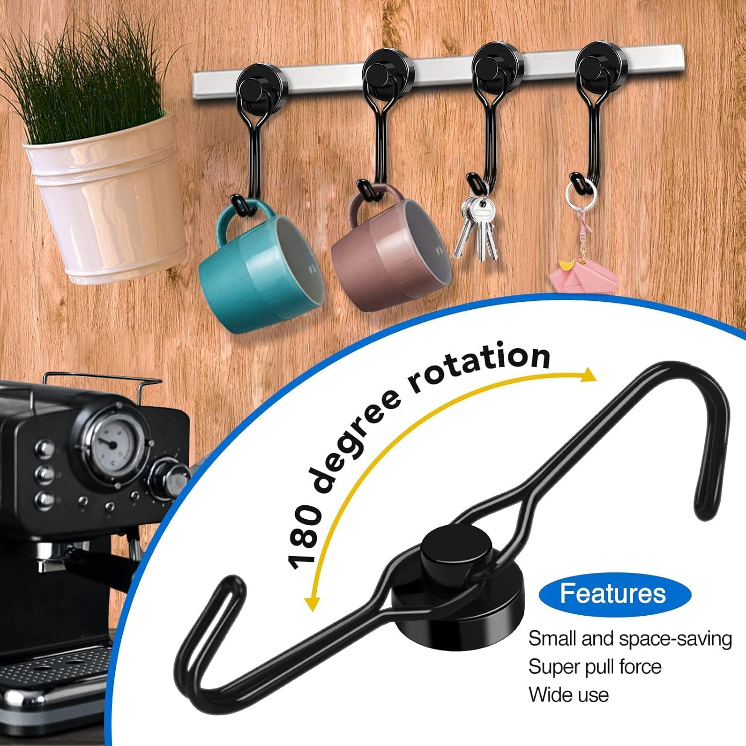 Hooks, 30lbs+ Magnetic Magnet Hook 2026 Cruise Cabin Ship Essentials Heavy Duty Strong Refrigerator Fridge Hanging for Classroom Beach Vacation Kitchen Grills โ image 6