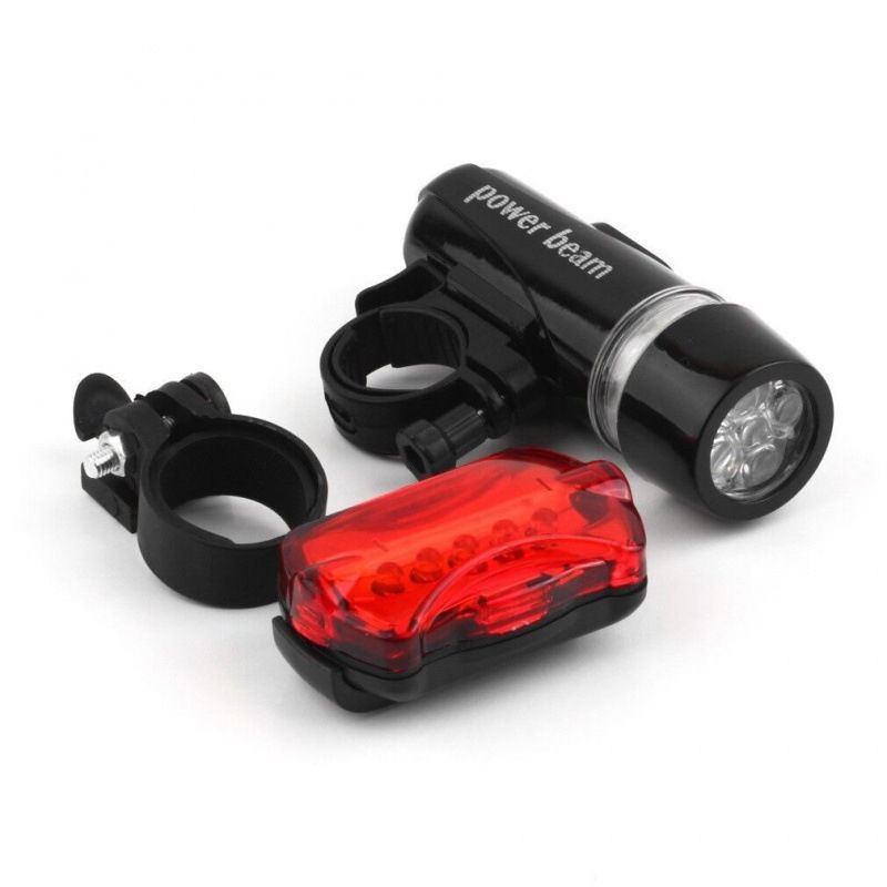 Bicycle Front Light LED Bike Light Set Butterfly Rear Light Cycling Safety - Black - Size 2PCS — image 4