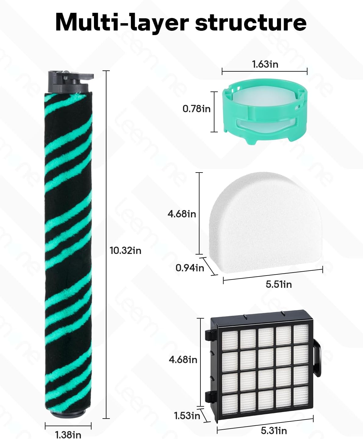 AZ4002 Replacement Accessories for Shark AZ4000 AZ4000C AZ4002 AZ4002W POWERDETECT Upright Vacuum Cleaner, 1 Brushroll, 2 Filters, 4 Foam & Felt Filters, 4 — image 4