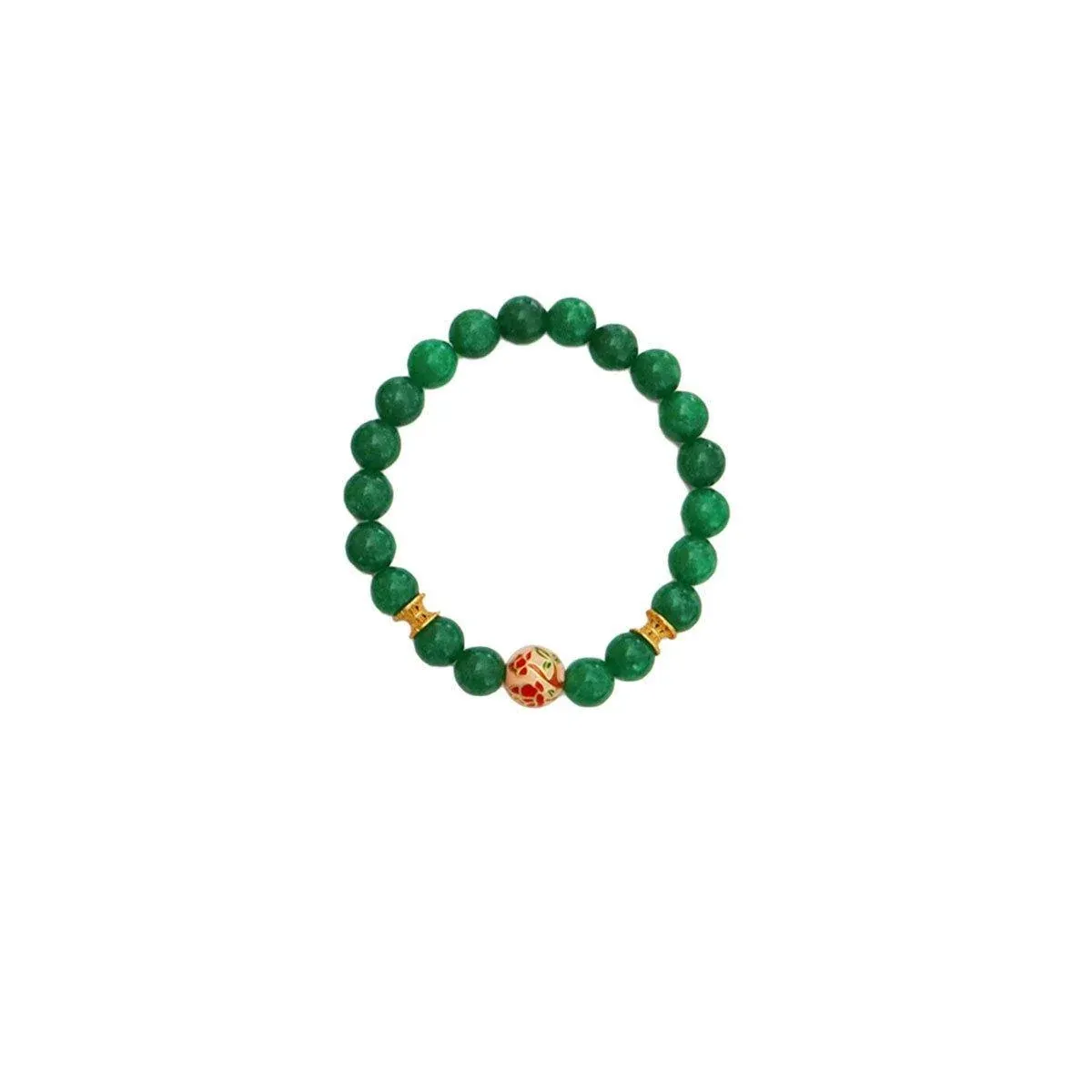 Green Natural Stone Beaded Bracelet Beauty Handmade Women Simple Healing Reiki — image 2