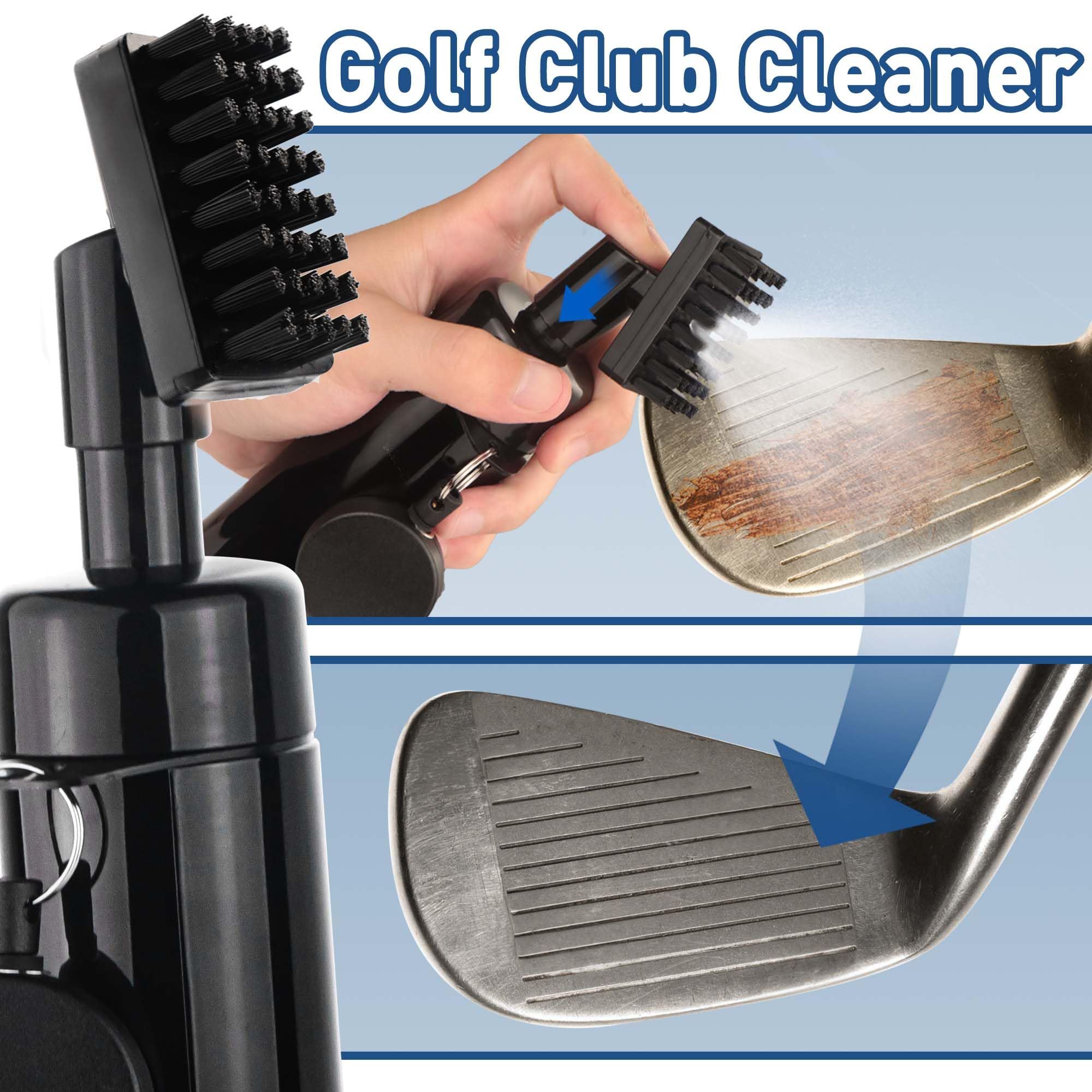 Cleaner Brush, Golf Water Brush with Spray Bottle Holds 5 Ounces of Water, Golf Club Cleaning Kit - with Cover & Retractable — image 3