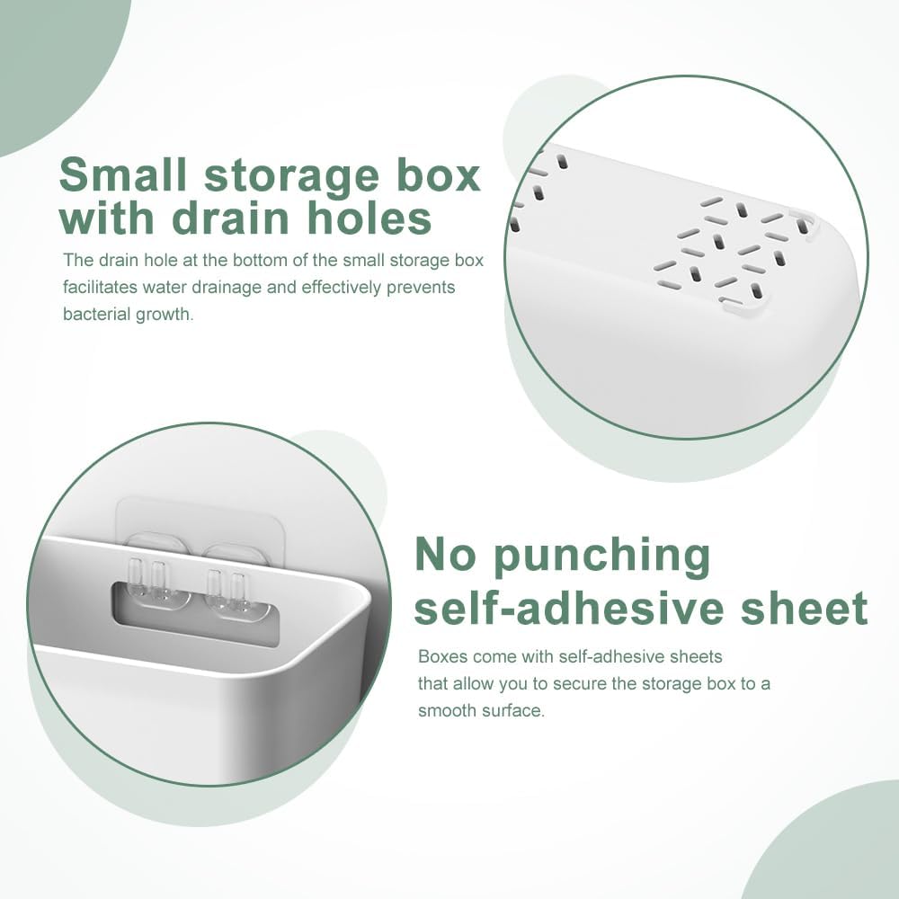 CARLA HOME 4-Pack Self-Adhesive Wall Storage Box for Cabinet Doors, Kitchen, Bathroom & Office — image 3