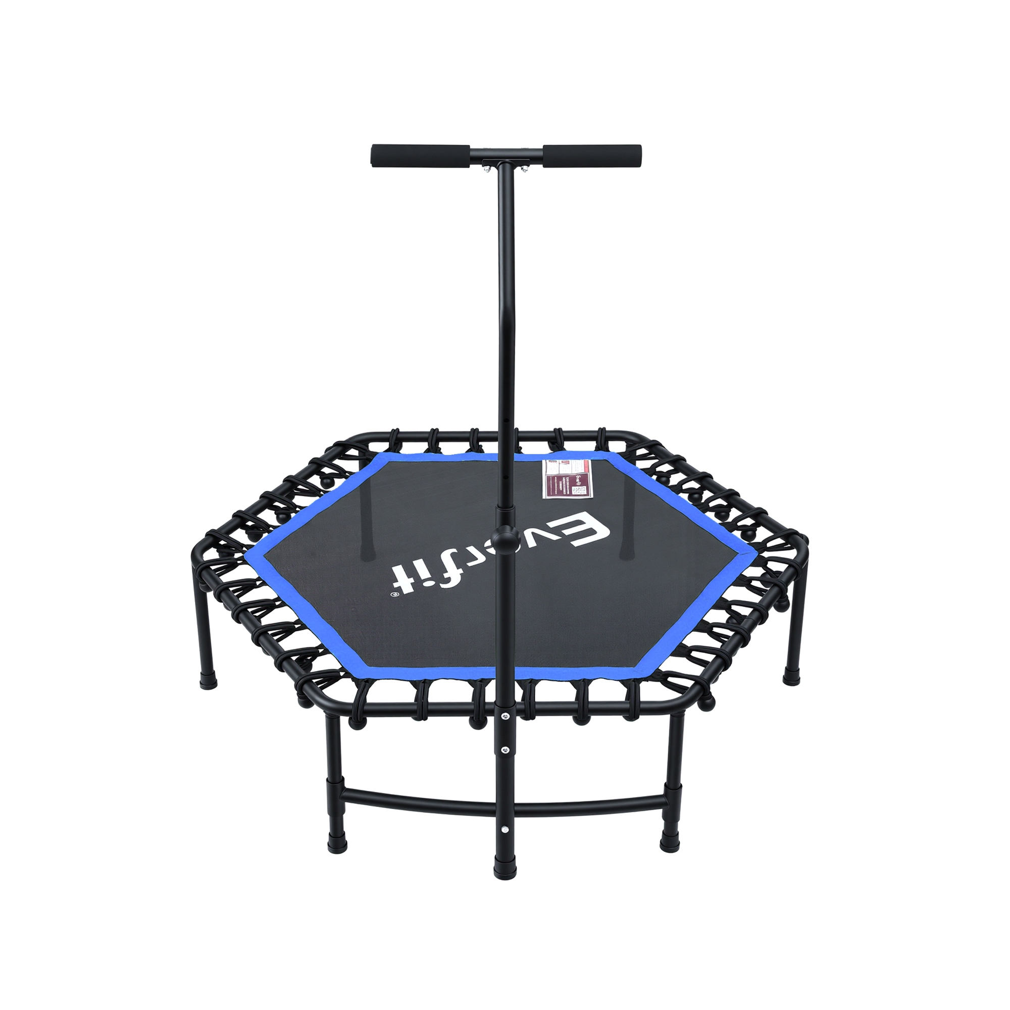 Everfit 48inch Hexagon Fitness Trampoline Rebounder Adjustable Handrail Blue โ image 3
