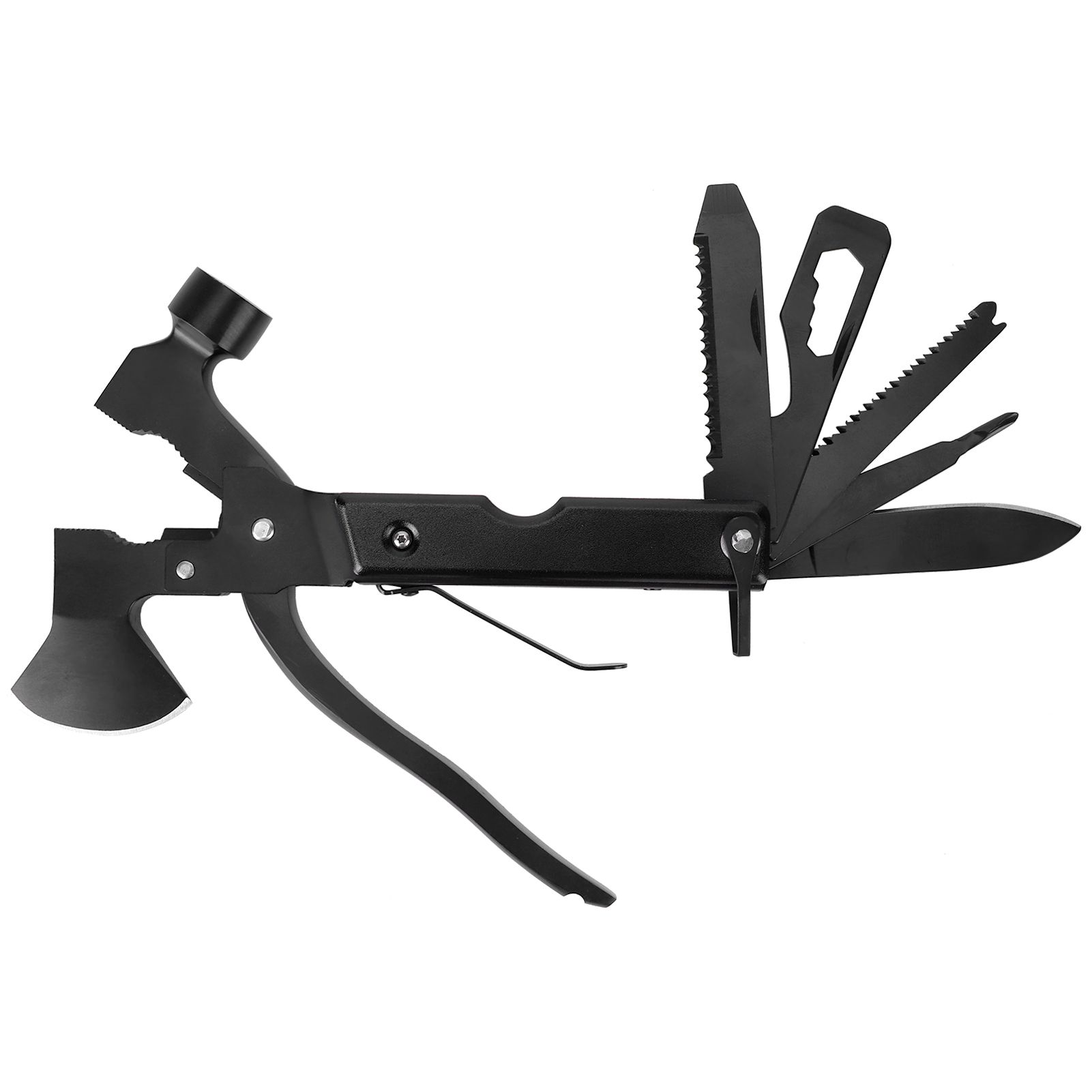 15In1 Axe Hammer MultiFunctional Camping Survival Screwdrivers Pliers Bottle Opener(Black ) โ image 3