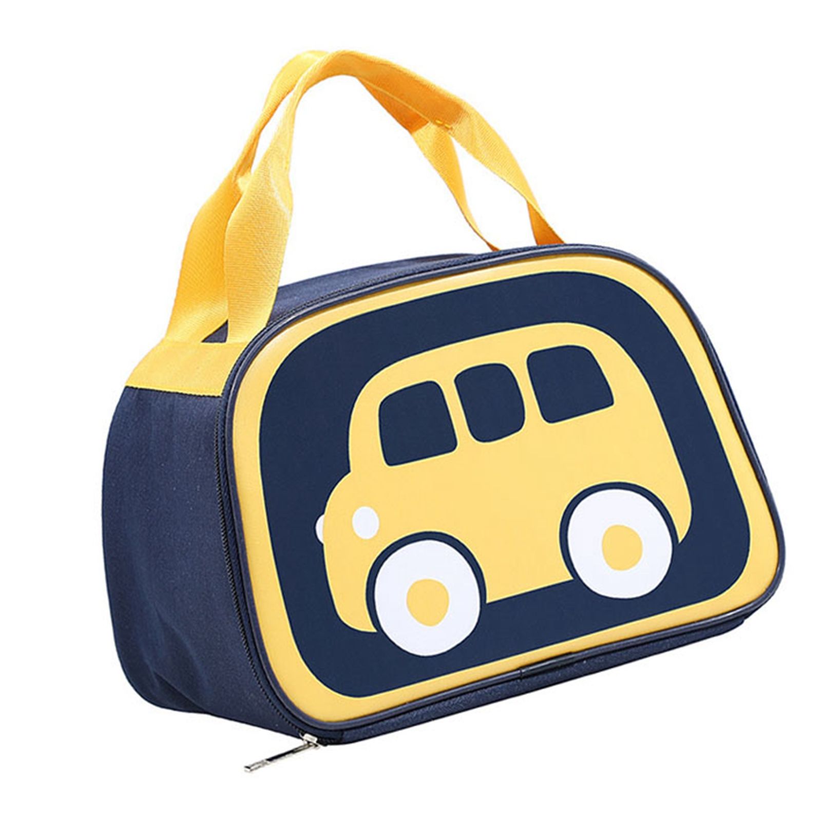 Cartoon Car Lunch Bag Portable Handheld Thermal Insulation Waterproof Lunch Containers Bag for Outdoor Picnic School Office