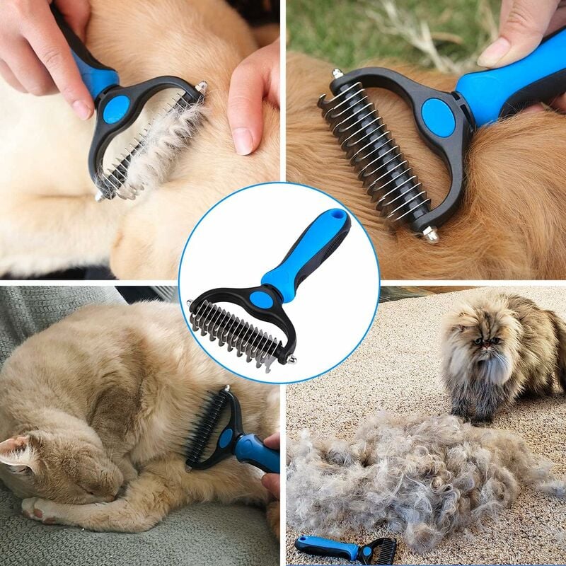 Dog Brush Cat Brush, Grooming Rake for Dogs and Cats to Remove Undercoat from Pets โ image 3
