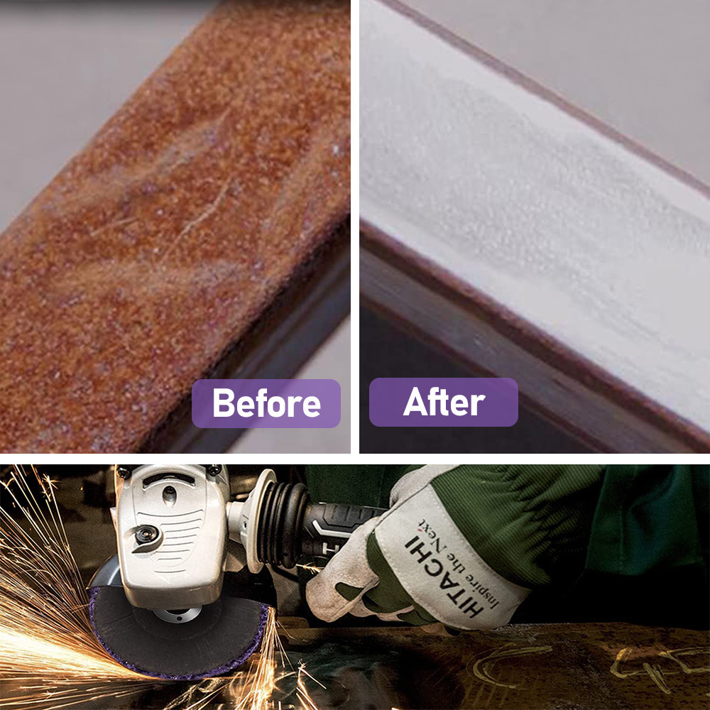 10 x 125mm x 22mm POLY STRIP DISC WHEEL PAINT RUST REMOVAL CLEAN GRINDER โ image 6