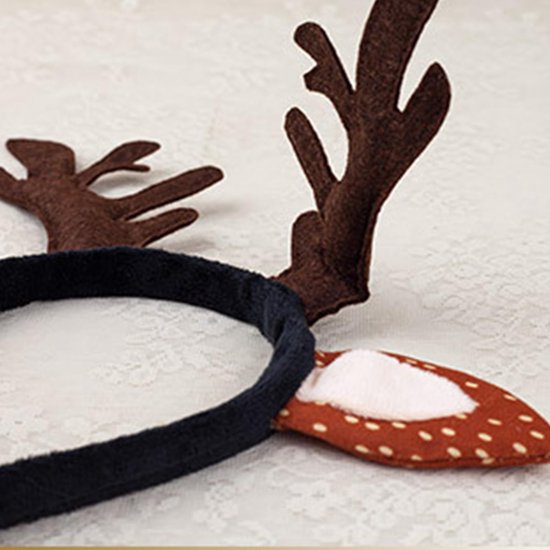Headband - Elk Hair Accessory - Cute Plush Christmas Headdress - Soft Decorative Accessory for Winter Parties, Cosplay, Costumes โ image 6