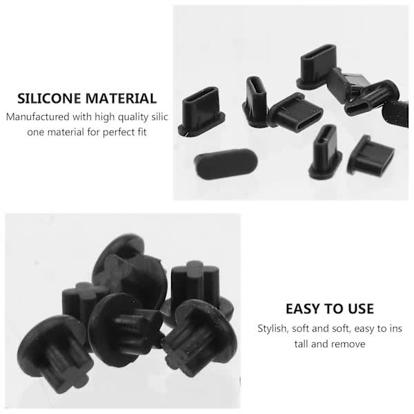 USB C Dust Cover 10 Pairs Small Phone Port Earphone Jack Compatible with Various Smartphones — image 2