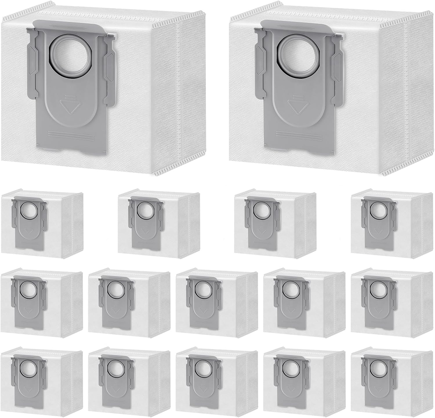 16 Packs Q10 Q7 Q5 Bag Replacement for Roborock Q10 S5+, Q7 M5+, Q5 Max+, 3.6L Vaccum Bag for Q10 X5+, Q5+, Q5 Pro+, Q8 Max+, Q7+, Q7 Max+, S8+, S8 Pro Ultra