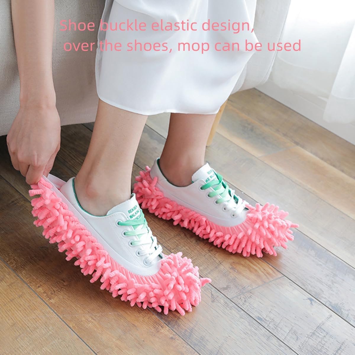 Shoe Covers - 5 Pairs - Mop Shoe - Shoe Cover - Shoe Protectors - Cleaning Shoes - Mop Slippers - Easy Cleaning - Mopping - Cleaning - Mop Set - Reusable - For — image 5