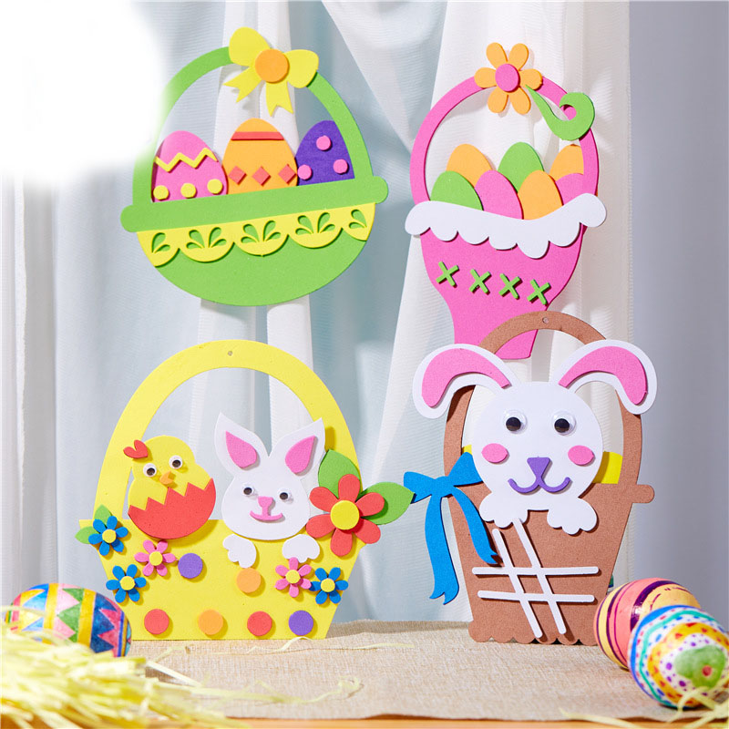 5-Pack The Chick and the Rabbit Easter EVA Craft Basket Kit – DIY Creative Art & Craft Supplies for Kids, Perfect for Parent-Child Activities and Holiday — image 4