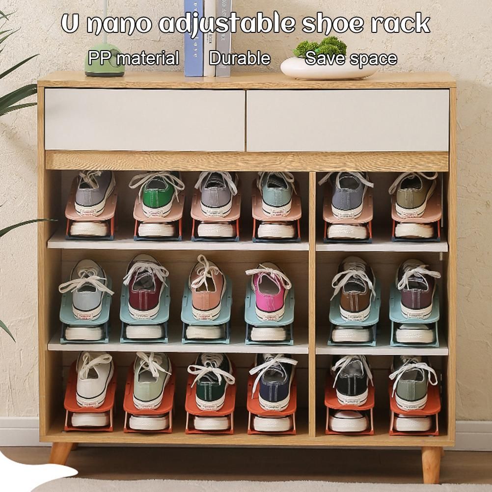 5pcs/set Adjustable Shoe Organizer Double Layer Shoe Stacker Space Saving Home Shoe Rack Holder โ image 6