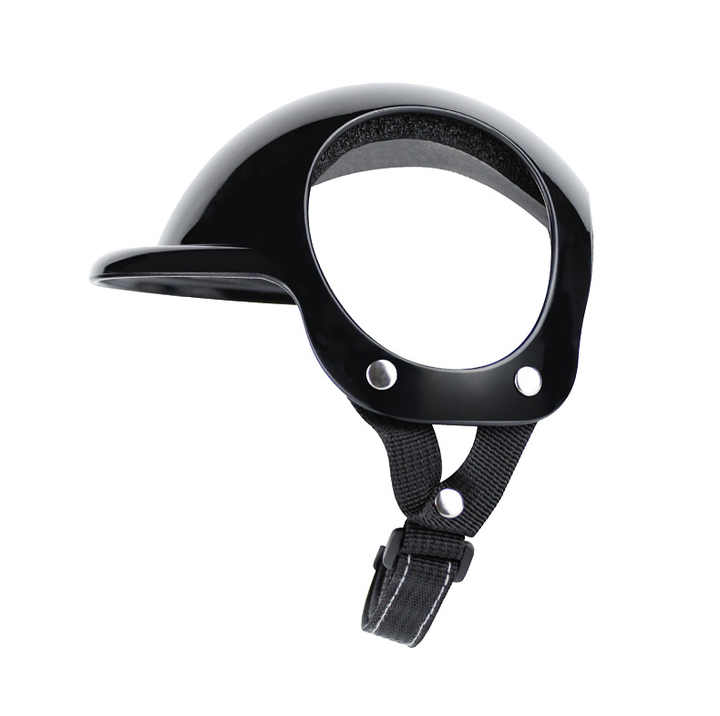 Size S Black Pet Safety Helmet – Stylish Protective Headgear for Dogs — image 2