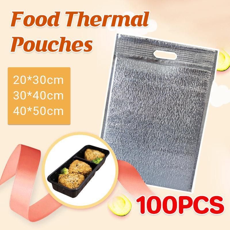 100Pcs Aluminum Foil Insulated Food Storage Bags for Thermal Cooling - 20 × 30CM-100PCS — image 2