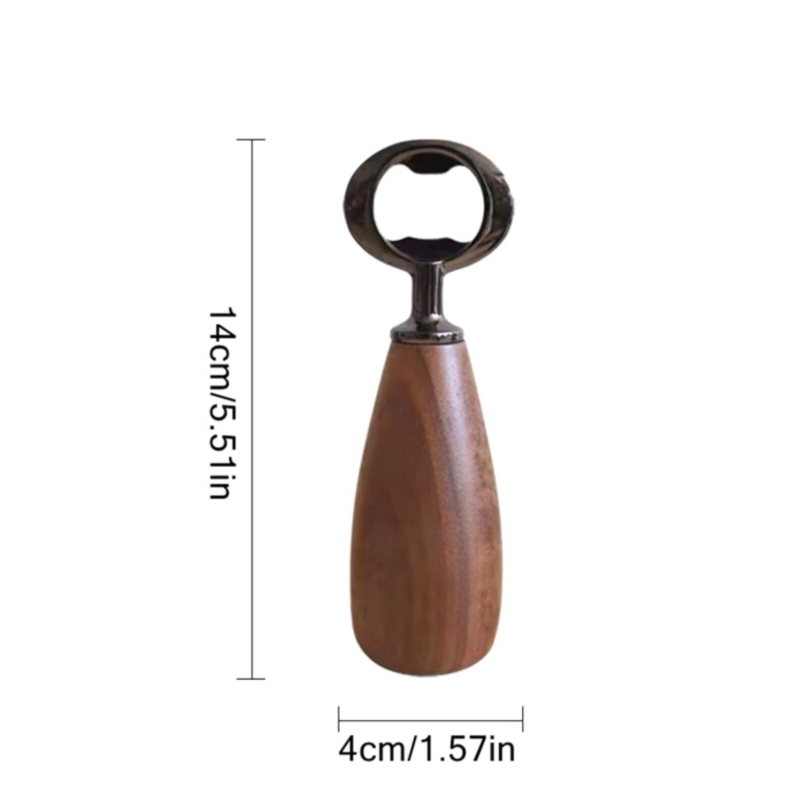 Handcrafted Wooden Bottle Opener – Walnut & Stainless Steel Beer Opener with Ergonomic Handle | Premium Bar Tool for Home, Kitchen & Gifts — image 2