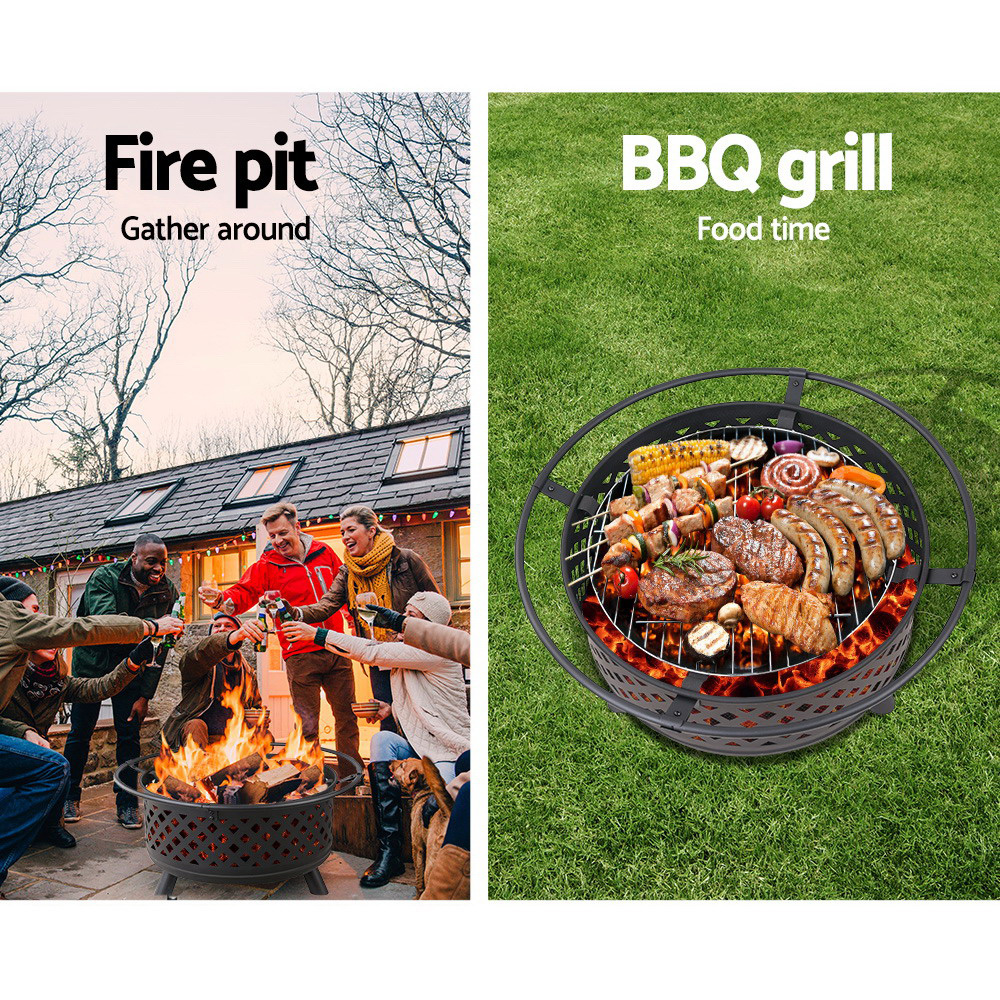 Grillz Fire Pit BBQ Grill 76cm โ image 3