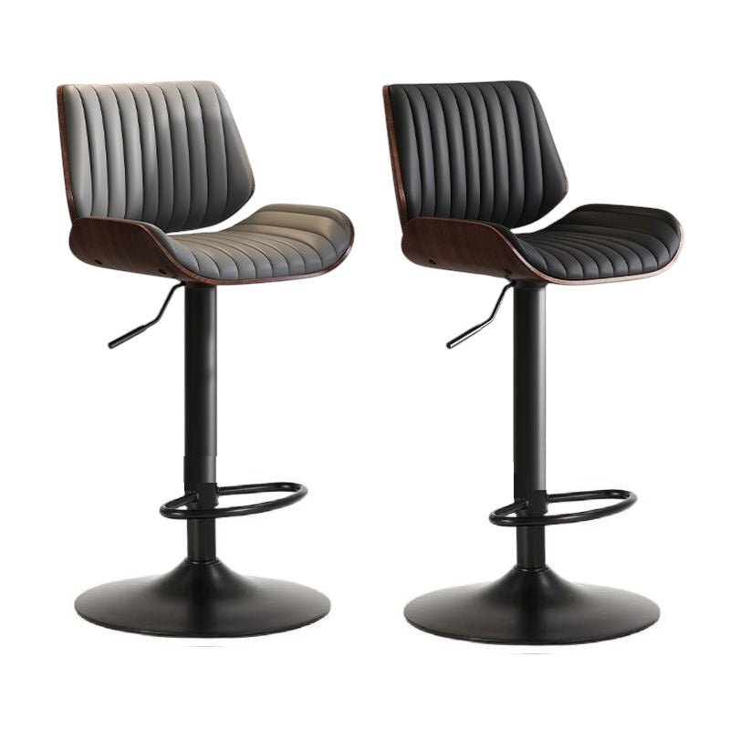 SERENITà European Wooden Modern Bar Stools Bistro Stool with Rotating and Aerodynamic Multi-levelled (Grey) — image 4