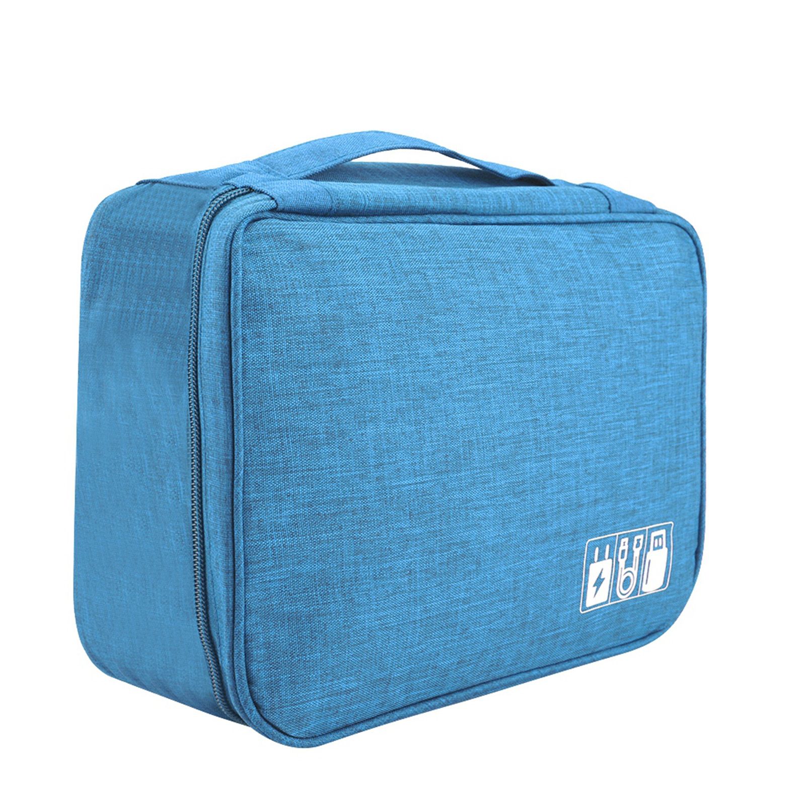 Portable Storage Bag for USB Cable Power Bank Headphone Digital Garget Organizer(Blue) โ image 6