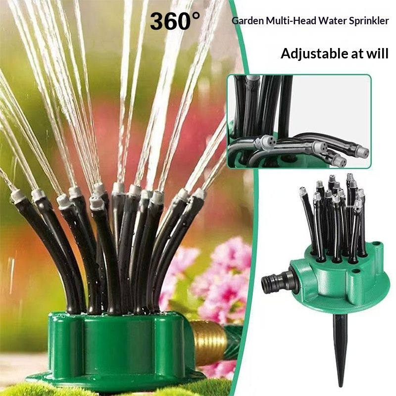 Flexible Lawn & Garden Sprinkler Garden Spray 360° Automatic Watering System, 12-Tube Sprayer for Watering, Hands-Free Lawn and Plant Watering — image 2