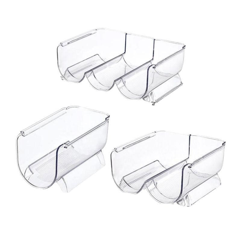 Fridge Organiser Wine Beer Stacking Bottle Rack Kitchen Space Saving Can Holder - 2 Grids — image 3