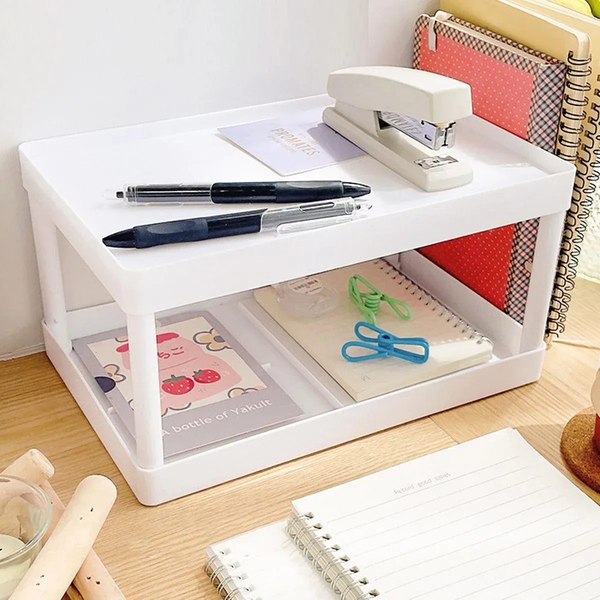 2pcs Desk Organizer Storage Rack Display Shelf for Cosmetic Sundries Files โ image 5