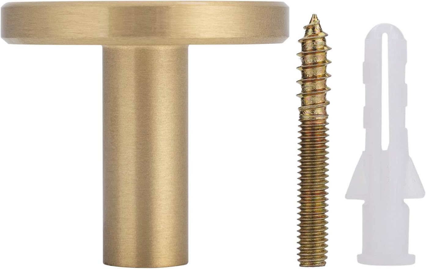 Set of 4 wall hooks in brushed brass, towel hooks in gold — image 4