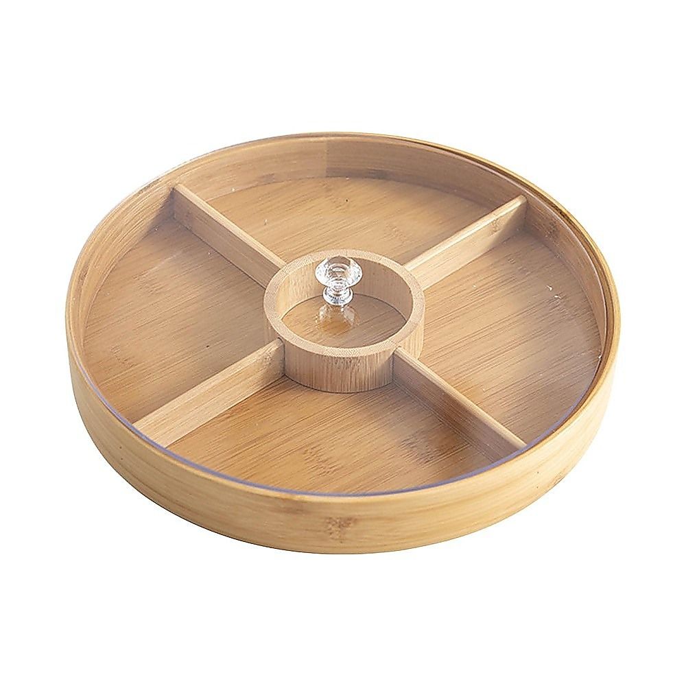 Round Bamboo Snack Serving Tray – Eco-Friendly Platter for Fruit, Cheese & Appetisers — image 4