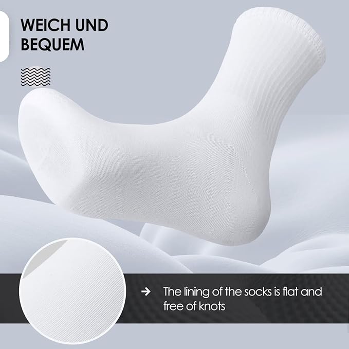 Sports Socks - 3 Pairs Set for Men and Women - Cotton Sports Socks - Suitable for Tennis and Running - Daily Use — image 4