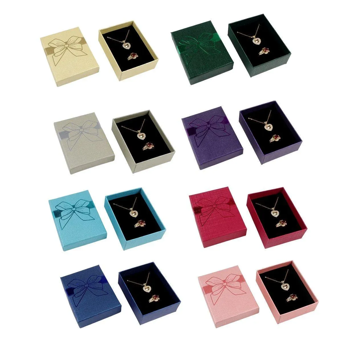 32pcs Jewelry Storage Box Necklace Pendant Ring Organizer Gift Packaging - Blue โ image 3