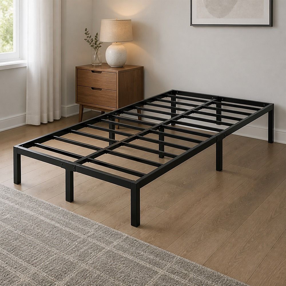 Metal Bed Frame – Heavy-Duty Steel Base for King Single Mattress — image 2