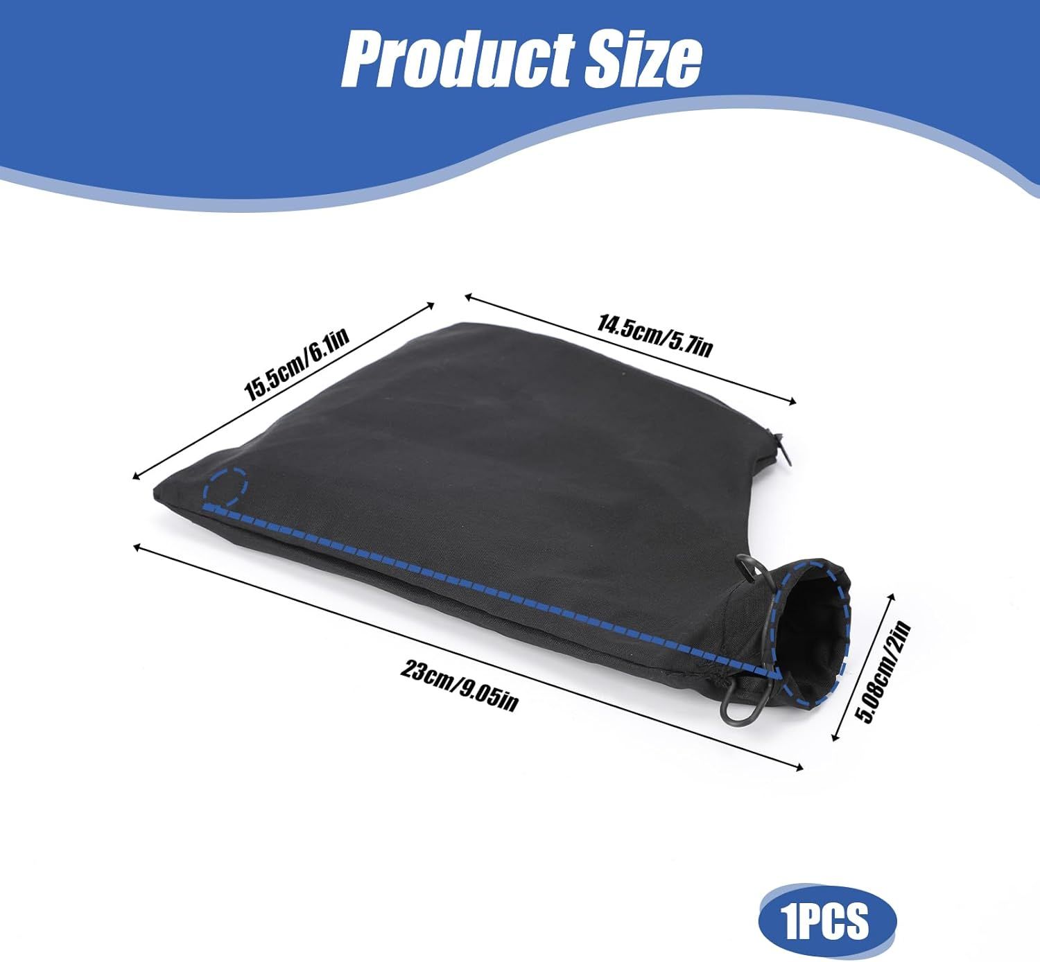Table Saw Miter Dust Bag Black Dust Collection Bag for 255 Model with Zipper and Wired Adjustable Stand for Belt Sander Parts Diagonal Miter Saw Accessories — image 3