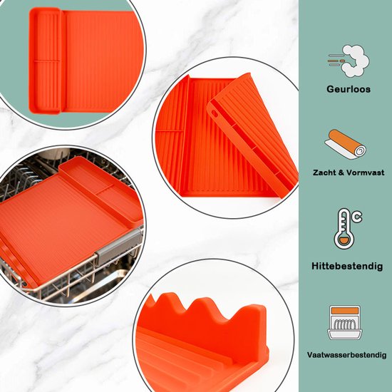 Silicone BBQ Grill Mat - 8-Slot Mat with Drip Tray - Heat-Resistant and Dishwasher-Safe - 40 × 27 cm - Black — image 3