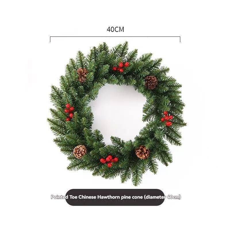 Christmas wreath, artificial wreath, red berries, pine cones, 30CM wreath, Christmas decoration, festive home decor, wreath for door, holiday centrepiece — image 5