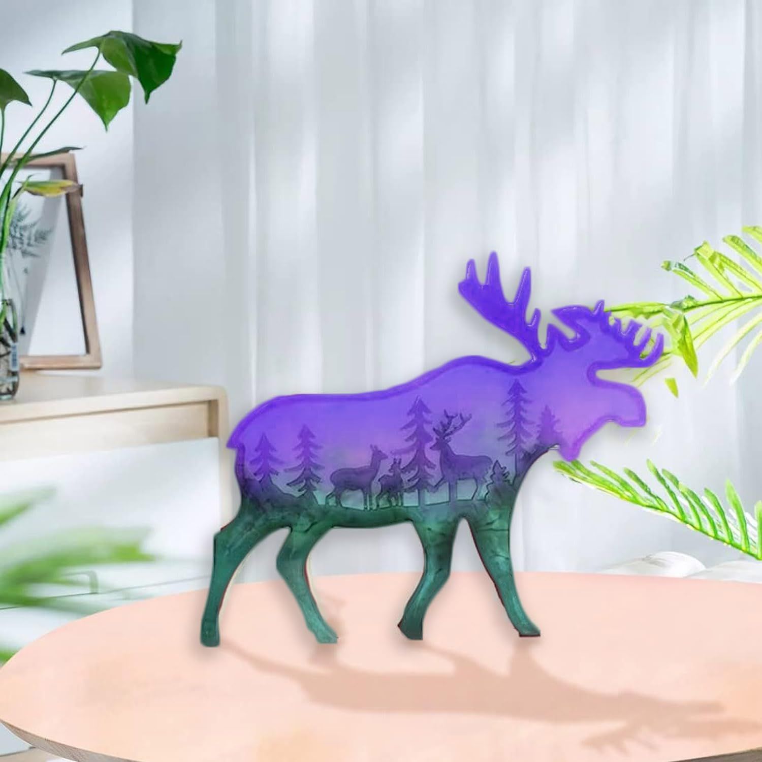 3D Oversize Elk Animal Resin Molds,Large Silicone Mould, Epoxy Resin Molds DIY Resin Casting for Wall Hanging Door Desktop — image 4