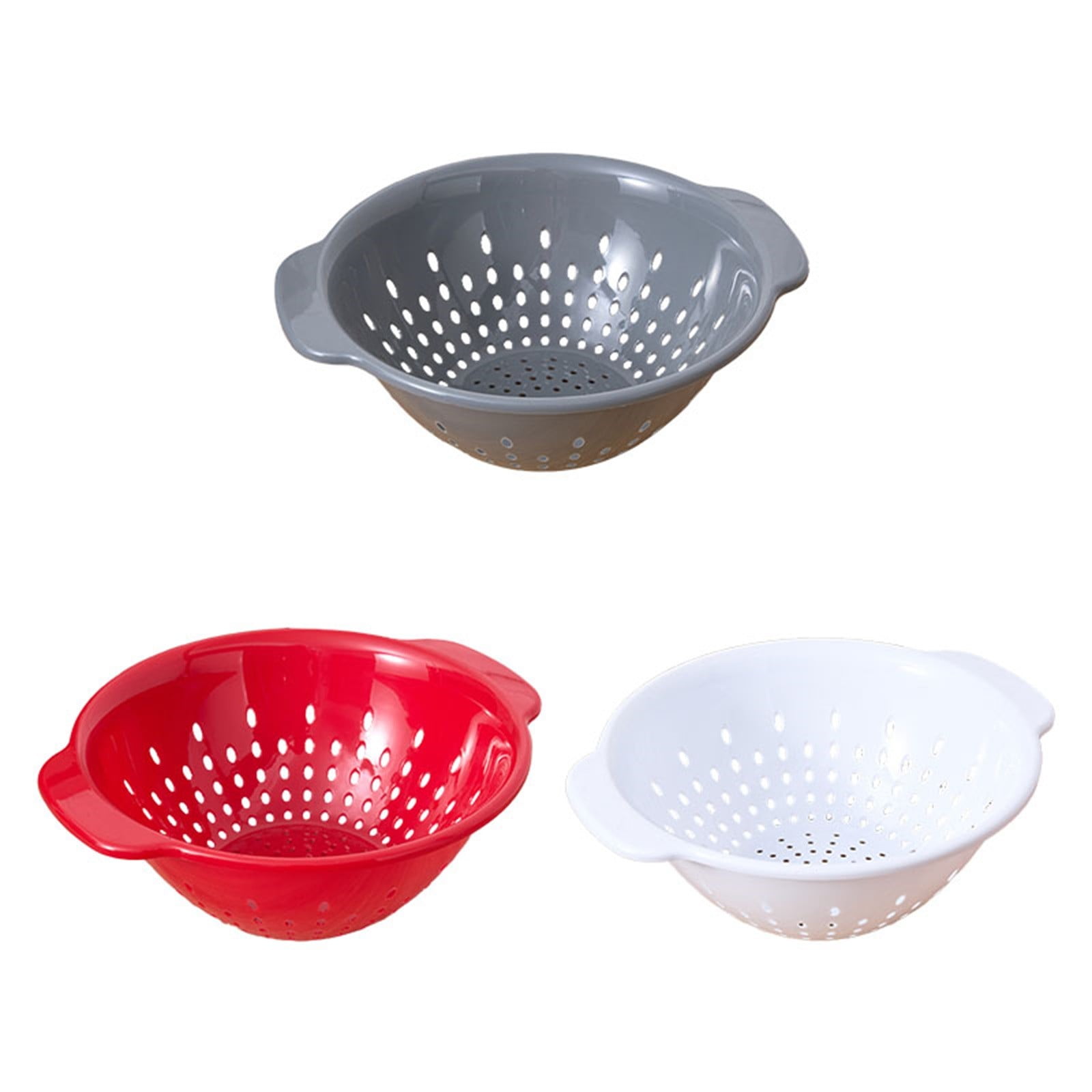 Deep Plastic Colander with Handle, BPA Free Kitchen Strainer for Pasta, Noodles, Spaghetti, 32 cm, Grey — image 4