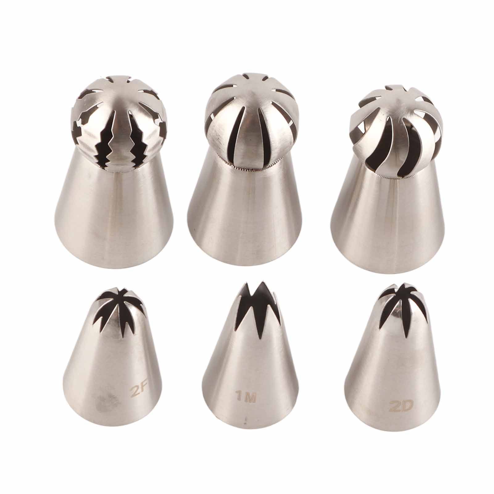 6PCS Baking Tip Stainless Steel Decorating Pastry Piping Nozzle Set for Cake Cupcake — image 2