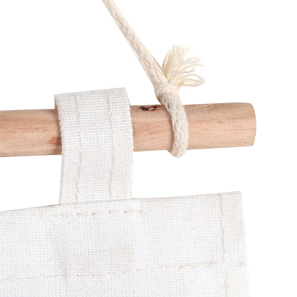 3Layer Linen Storage Bag Wardrobe Hanging Bag Wall Pouch Toys — image 2