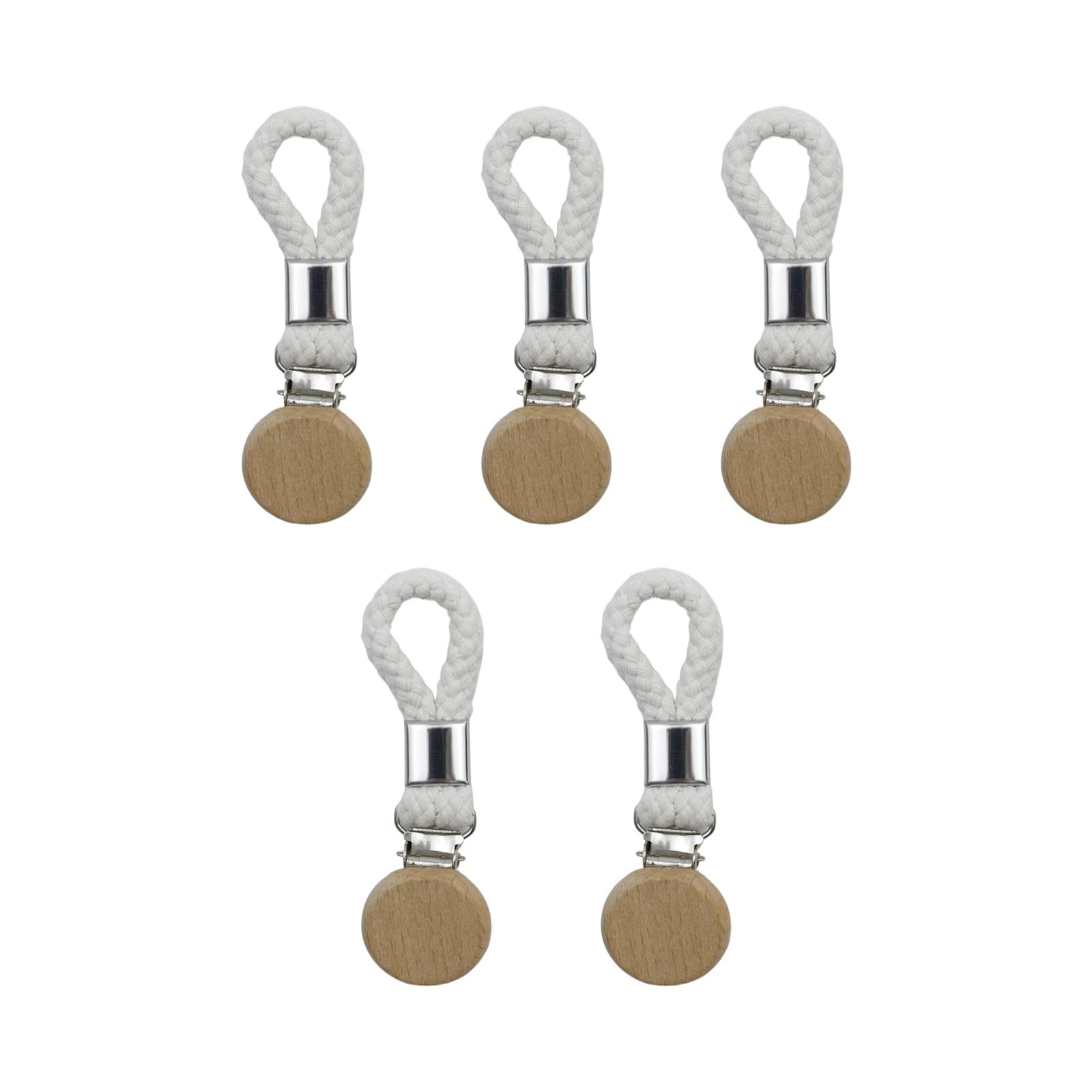5pcs Tea Towel Clips with Hanging Loop Multipurpose Cloth Hangers for Home Tearoom Kitchen Bathroom Laundry